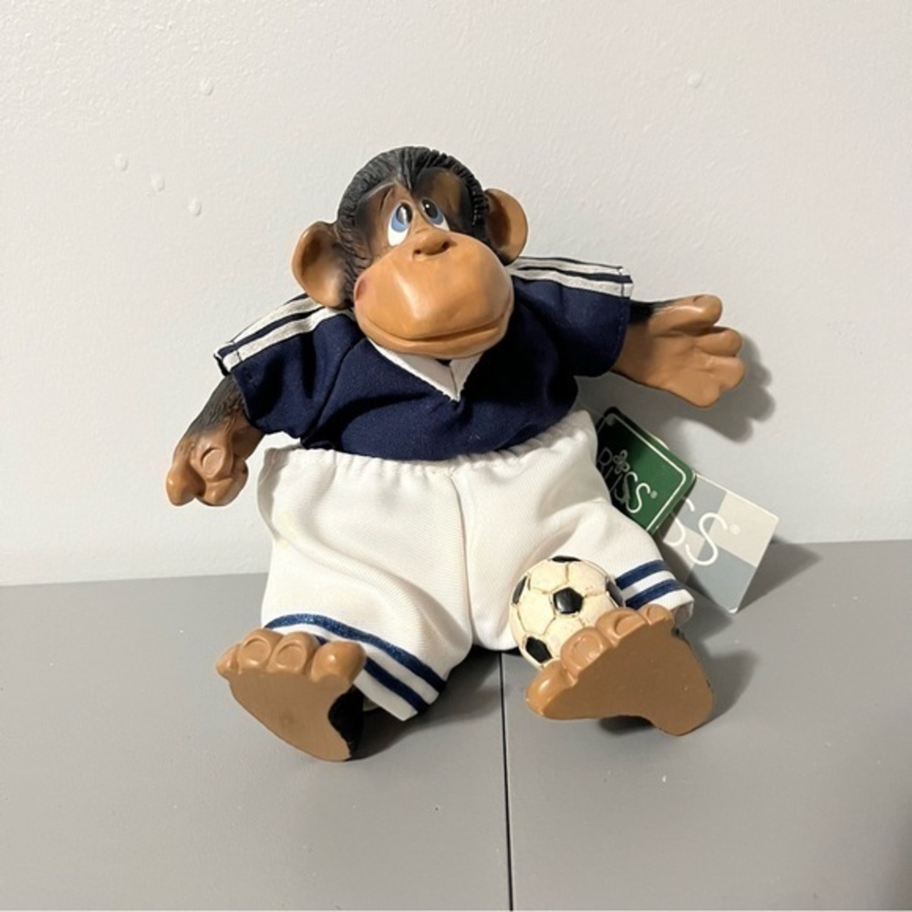 3/25$(Mix) Russ Berrie P Le’chimp Soccer Monkey Figure Vintage